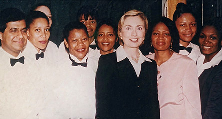 Hillary Clinton & Restaurant Staff